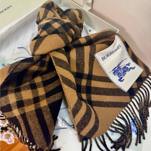 Burberry Other - Burberry Brown and Black Checkered Scarf